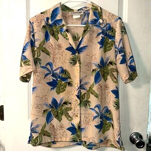Vintage Donnkenny Classics Tropical Button-Down Shirt – M